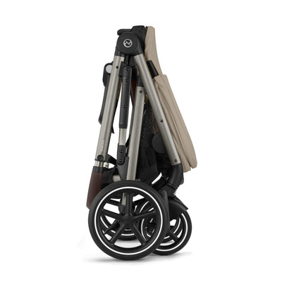 Carrinho De Bebê Cybex Gazelle S Almond Beige (Taupe Frame) - Dobra Compacta
